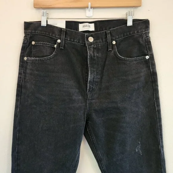 AGOLDE Cherie High Rise Straight Jeans in Distortion NWT Women 29/33X30.5 Grunge
